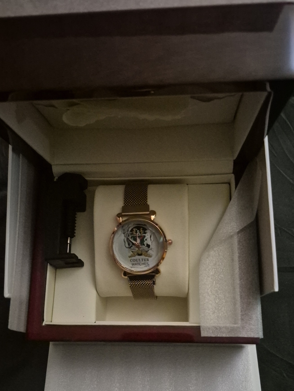 Women's Rose Gold Mesh Strap Watch